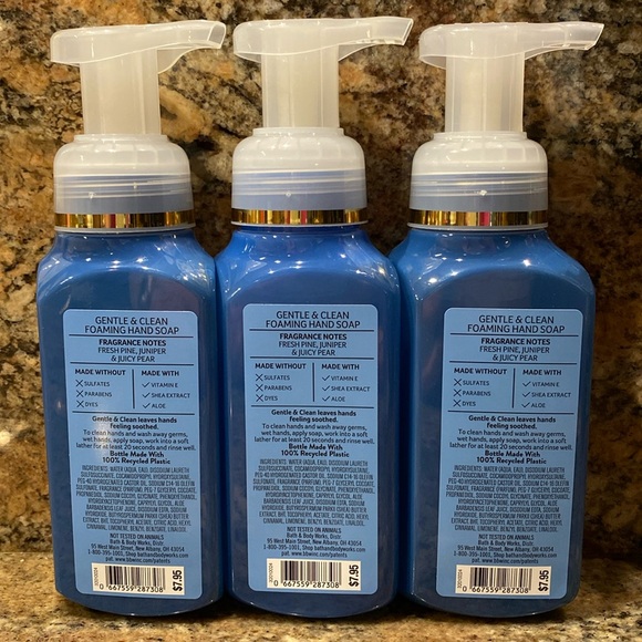 Three 3 “CRISP MORNING AIR” BBW 8.75 fl oz, Gentle & Clean Foaming Hand Soap NWT - Picture 4 of 6